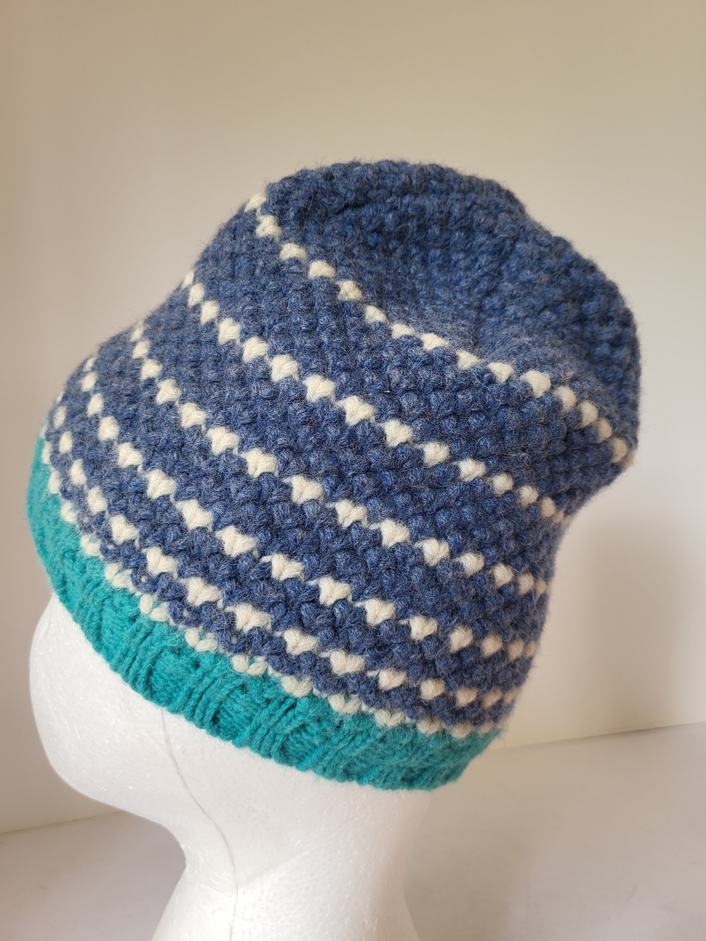 Vintage Patagonia Womens Beatrice Tobago Blue 100% Wool Beanie - Picture 5 of 9